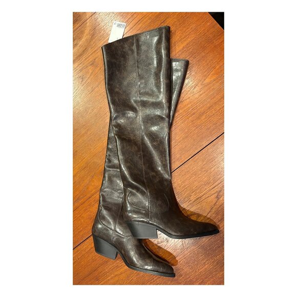 Brand new H&M Over the Knee Western Boots size 9, brown - Picture 6 of 7